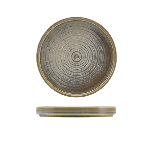 Terra Porcelain Matt Grey Low Presentation Plate 18cm (Pack of 6)