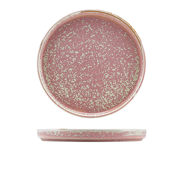 Terra Porcelain Rose Low Presentation Plate 25cm (Pack of 6)