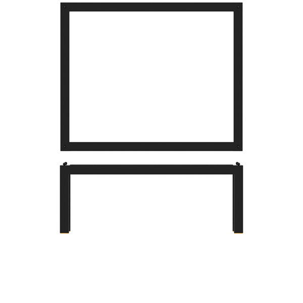 Black Luxor Metal GN 1/2 Riser 32.5 x 26.5 x 12cm