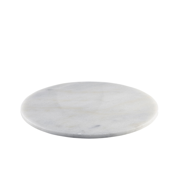 [BC-NMBL-33W] White Marble Platter 33cm Dia