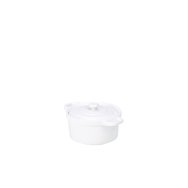 [BC-NMC10-W] Genware Porcelain Covered Mini Casserole Dish 10.5cm/ 4" (Pack of 6)