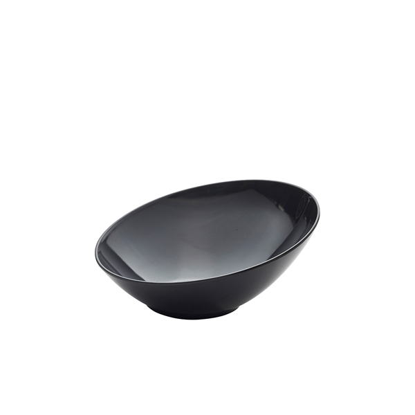 [BC-NMELSLB-30BK] GenWare Melamine Black Slanted Buffet Bowl 30cm