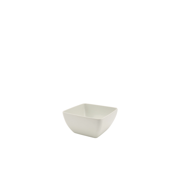 GenWare Melamine White Curved Square Bowl 10.5cm