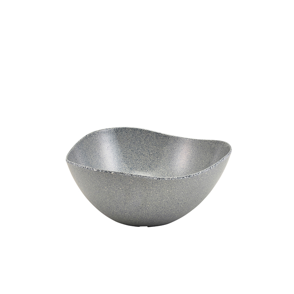 [BC-NMELTRB-28G] GenWare Melamine Grey Granite Triangular Buffet Bowl 28cm