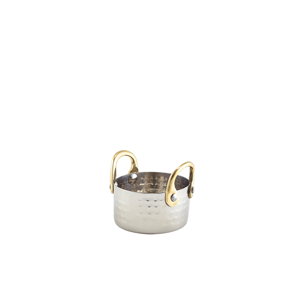 [BC-NMHCD7] Mini Hammered St/St Casserole Dish 7.5 x 4cm (Pack of 12)