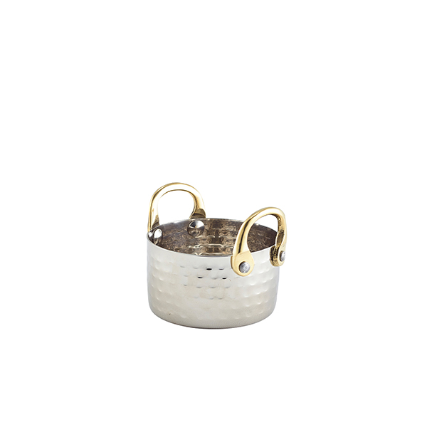 [BC-NMHCD9] Mini Hammered St/St Casserole Dish 9.2 x 5cm (Pack of 12)
