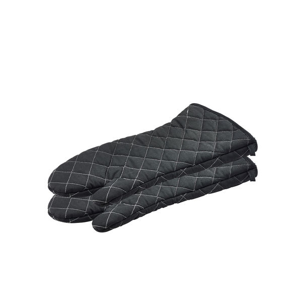 [BC-NMIT17BK] Flame Retardant 17" Black Oven Mitt (Pair)