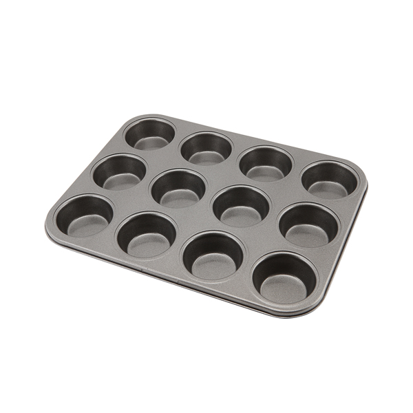 Carbon Steel Non-Stick 12 Cup Muffin Tray