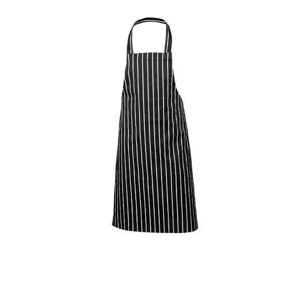 [BC-NNA08BK] Black Butchers Stripe Bib Apron 70x100cm