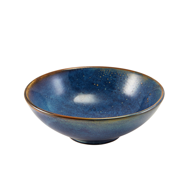 Terra Porcelain Aqua Blue Noodle Bowl 20.2cm (Pack of 6)