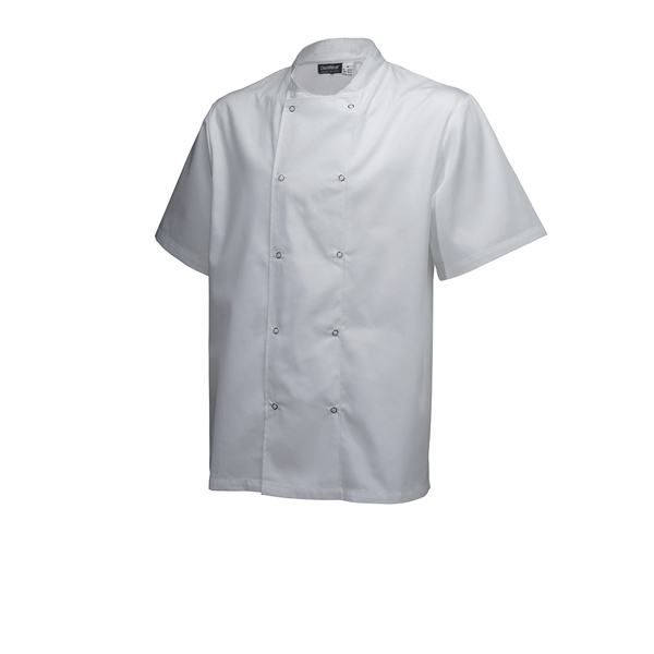 [BC-NNJ18-S] Basic Stud Jacket (Short Sleeve) White S Size