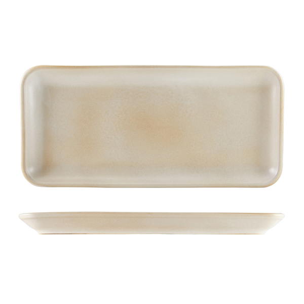 [BC-NNR-ABR36] Antigo Stoneware Barley Narrow Rectangular Platter 35 x 16.5cm (Pack of 3)
