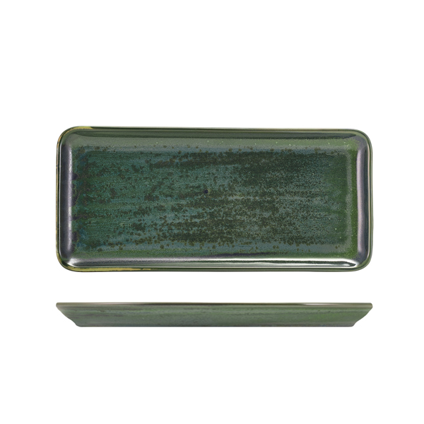 [BC-NNR-PAG30] Terra Porcelain Aqua Green Narrow Rectangular Platter 31 x 14cm (Pack of 6)