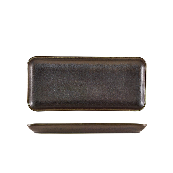 [BC-NNR-PBK27] Terra Porcelain Black Narrow Rectangular Platter 27 x 12.5cm (Pack of 6)