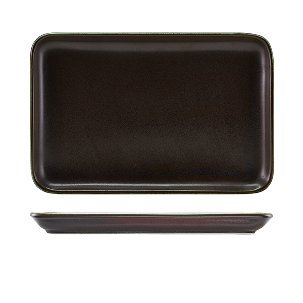 [BC-NNR-PBK32] Terra Porcelain Black Rectangular Platter 30 x 20cm (Pack of 3)