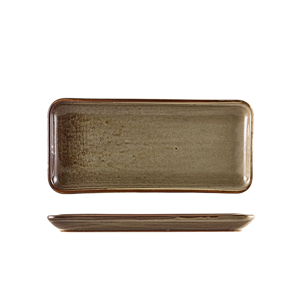 [BC-NNR-PG27] Terra Porcelain Grey Narrow Rectangular Platter 27 x 12.5cm (Pack of 6)