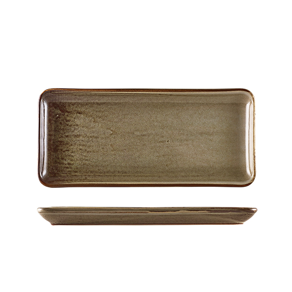 [BC-NNR-PG30] Terra Porcelain Grey Narrow Rectangular Platter 31 x 14cm (Pack of 6)