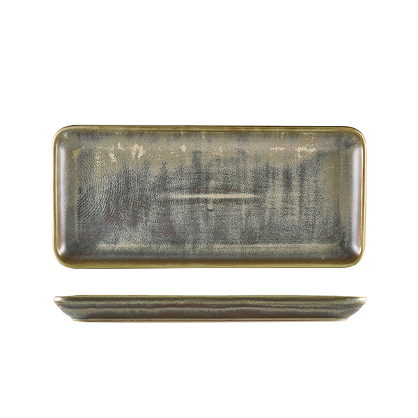 [BC-NNR-PMG30] Terra Porcelain Matt Grey Narrow Rectangular Platter 31 x 14cm (Pack of 6)