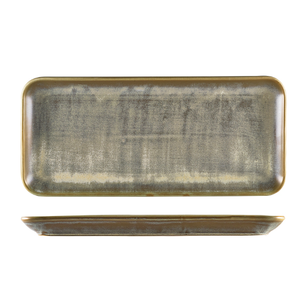 [BC-NNR-PMG36] Terra Porcelain Matt Grey Narrow Rectangular Platter 36 x 16.5cm (Pack of 3)