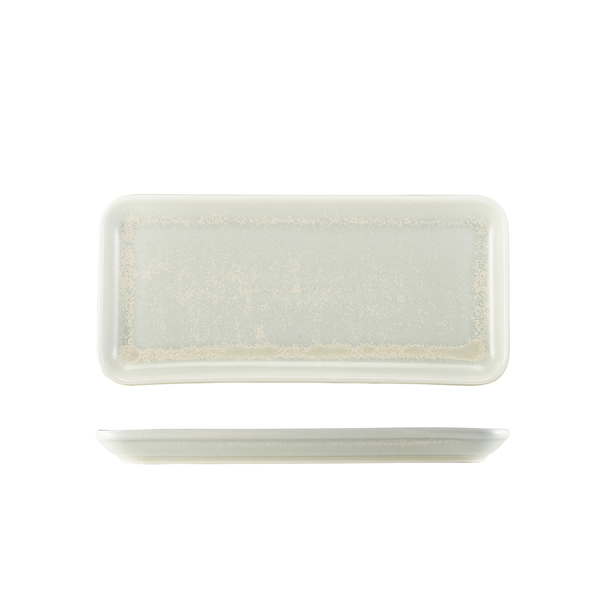 Terra Porcelain Pearl Narrow Rectangular Platter 27 x 12.5cm (Pack of 6)