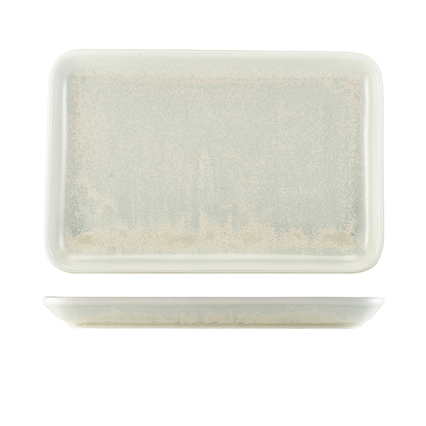 Terra Porcelain Pearl Rectangular Platter 30 x 20cm (Pack of 3)