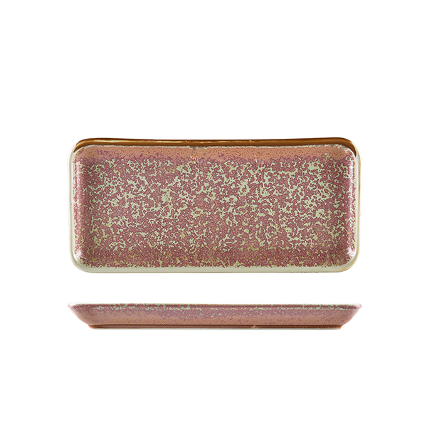 Terra Porcelain Rose Narrow Rectangular Platter 27 x 12.5cm (Pack of 6)