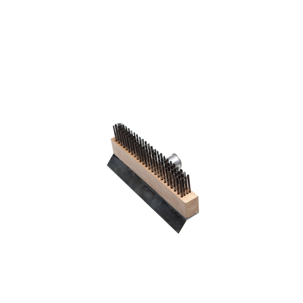 [BC-NOB-WB] Pizza Oven Wire Brush W/ Scraper (No Handle)
