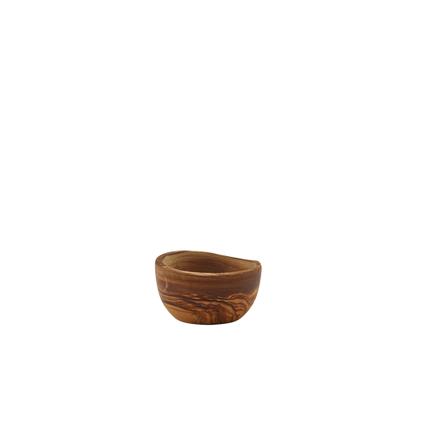 [BC-NOWRDP5] GenWare Olive Wood Rustic Dip Pot 5cl/ 1.75oz (Pack of 12)