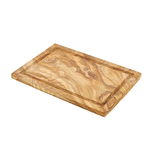 [BC-NOWSBS] Olive Wood Serving Board W/ Groove 30 x 20cm+/-
