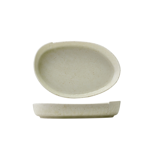 [BC-NPL-KSH23] Kozo Porcelain Shiro Oval Plate 23cm (Pack of 6)