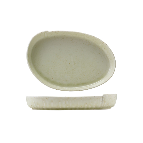 [BC-NPL-KSH28] Kozo Porcelain Shiro Oval Plate 28cm (Pack of 6)