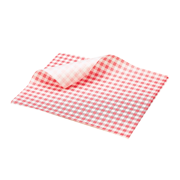 [BC-NPN1487GR] Greaseproof Paper Red Gingham Print 25 x 20cm