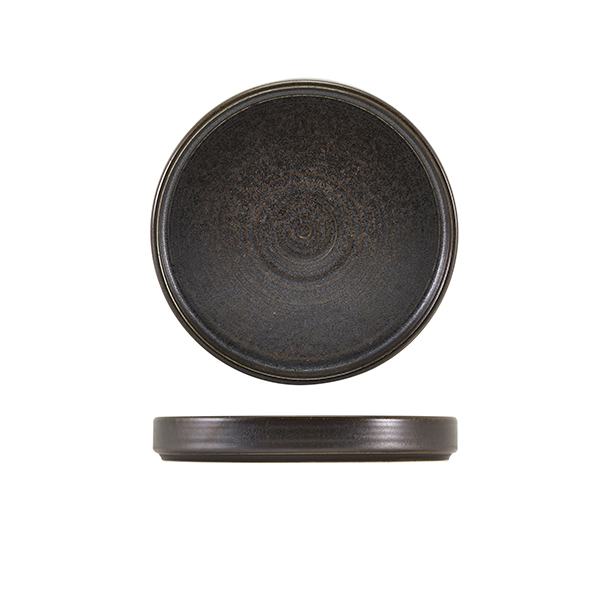 Terra Porcelain Black Presentation Plate 18cm (Pack of 6)