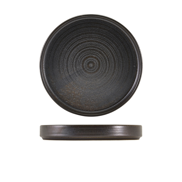 Terra Porcelain Black Presentation Plate 20.5cm (Pack of 6)