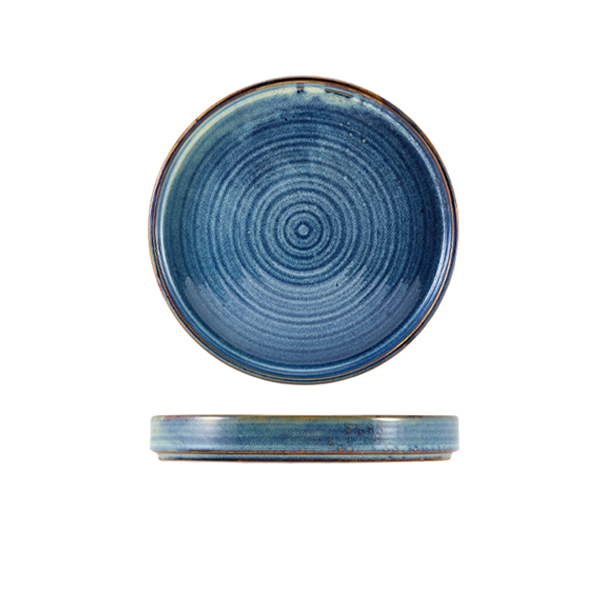 [BC-NPR-PBL18] Terra Porcelain Aqua Blue Presentation Plate 18cm (Pack of 6)
