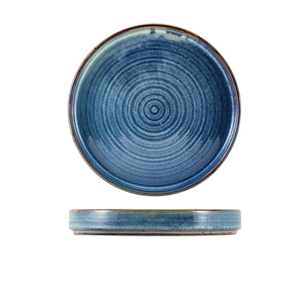 Terra Porcelain Aqua Blue Presentation Plate 20.5cm (Pack of 6)