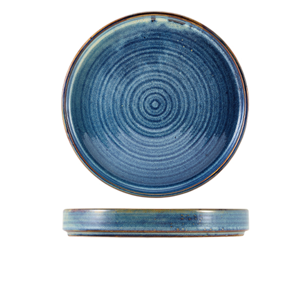 [BC-NPR-PBL26] Terra Porcelain Aqua Blue Presentation Plate 26cm (Pack of 6)