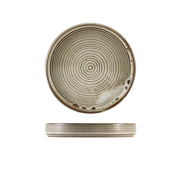 Terra Porcelain Grey Presentation Plate 18cm (Pack of 6)