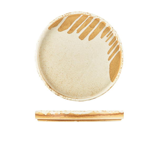 Roko Porcelain Sand Presentation Plate 21cm (Pack of 4)