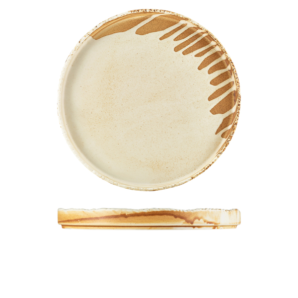 [BC-NPR-RKS28] Roko Porcelain Sand Presentation Plate 28cm (Pack of 4)