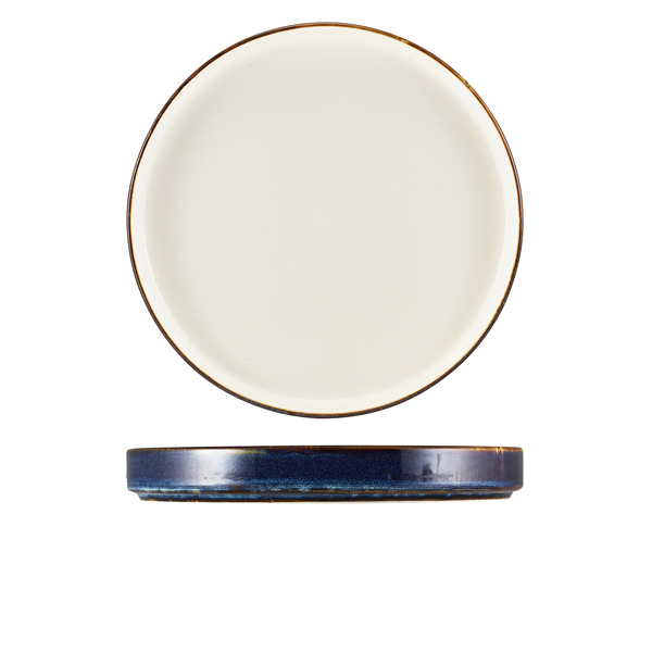 Terra Porcelain Aqua Blue Two Tone Presentation Plate 26cm (Pack of 6)