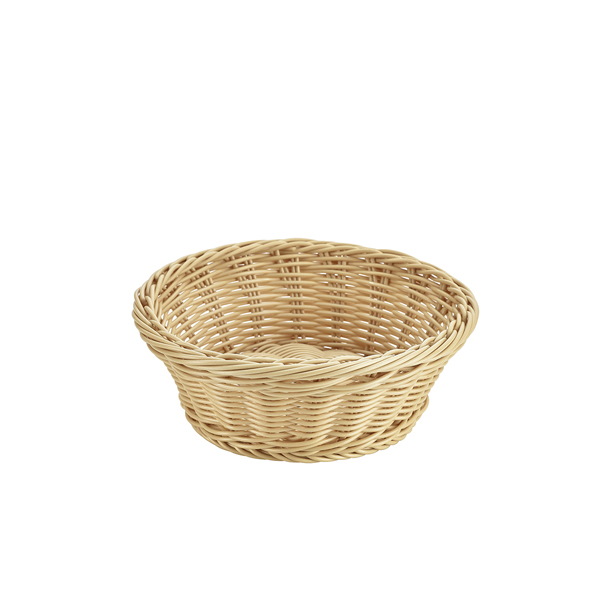 [BC-NPWB-21] Round Polywicker Basket 21Dia x 8cm (Pack of 6)