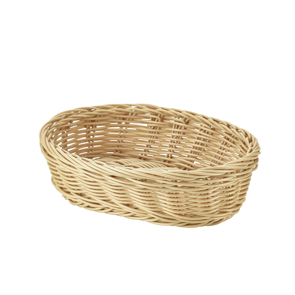 Oval Polywicker Basket 22.5 x 15.5 x 6.5cm (Pack of 6)