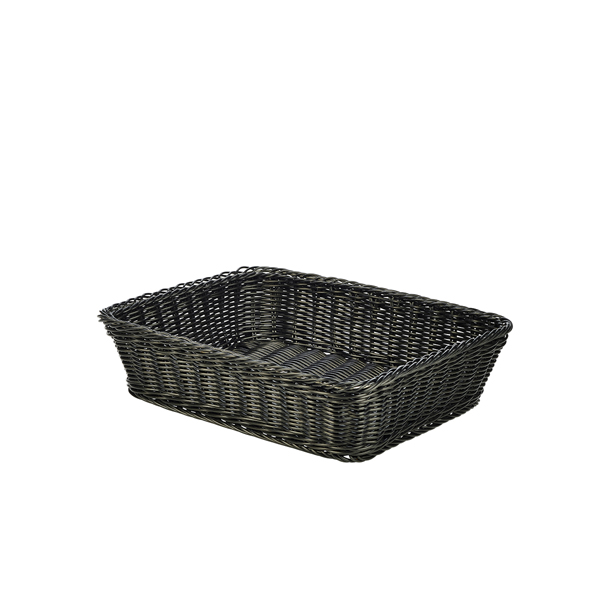 [BC-NPWB-3629BK] Polywicker Display Basket Black 36.5 x 29 x 9cm