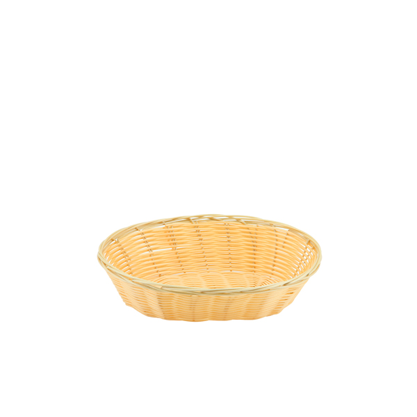 Oval  Polywicker Basket 9"X6"X2.25" (Pack of 12)