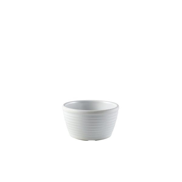 [BC-NR278-02] GenWare Melamine Matt White Ripple Ramekin 56ml/ 2oz (Pack of 24)
