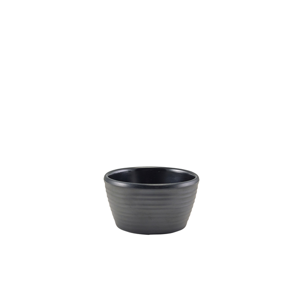 [BC-NR278-03] GenWare Melamine Matt Black Ripple Ramekin 56ml/ 2oz (Pack of 24)