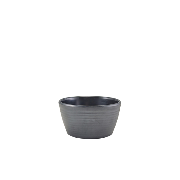 [BC-NR287-03] GenWare Melamine Matt Black Ripple Ramekin 113ml/ 4oz (Pack of 24)