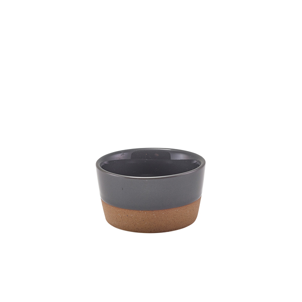 [BC-NRAM-KDG11] GenWare Kava Dark Grey Stoneware Ramekin 7.5cl/ 2.5oz (Pack of 12)