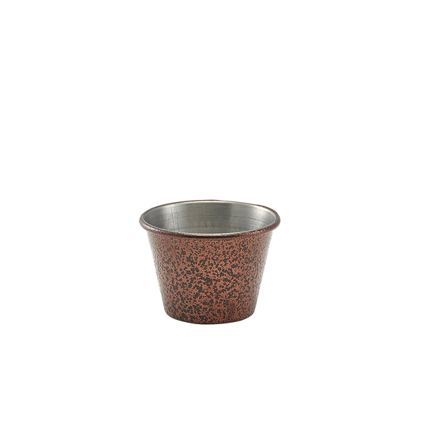 [BC-NRAMH2C] 2.5oz Stainless Steel Ramekin Hammered Copper (Pack of 24)
